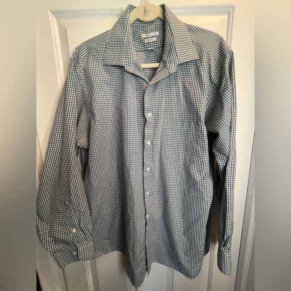 Van Heusen Other - Van Heusen Green Gray White Checkered Casual Button Down Shirt. Regular fit